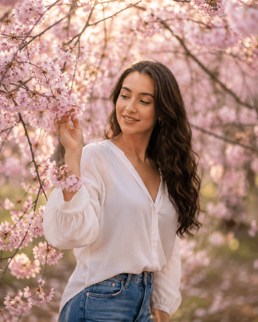 Springtime Serenity Under Cherry Blossoms Prompt